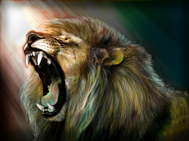 Агрессивный лев - фото №14