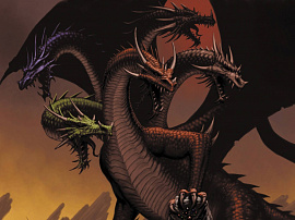 Трехглавое существо (дракон, трехголовое) - фото №6