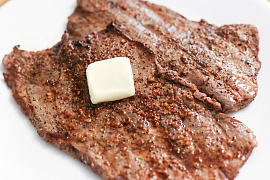 Ромштекс жареный кусок мяса, мясо - фото №7