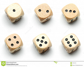 Игральный кубик с числом четыре - фото №1