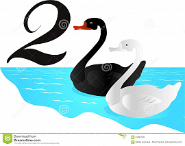 Лебеди и число два