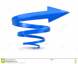 Спираль, движущаяся по часовой стрелке, вправо - фото №1